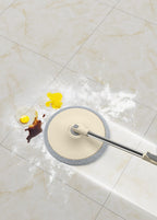 Mop rotativ cu găleată Dreamramp® Rotund Bej, cu separarea apei curate de cea murdară