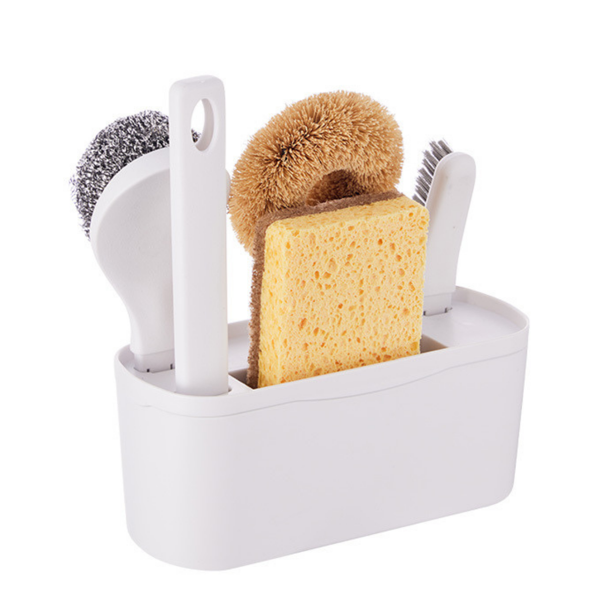Set curățenie 5 în 1 Dreamramp® cu 4 perii, burete ecologic și suport