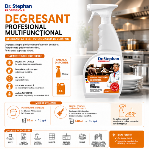 Degresant multifuncțional pentru bucătărie 750 ml, imagine de prezentare a produsului