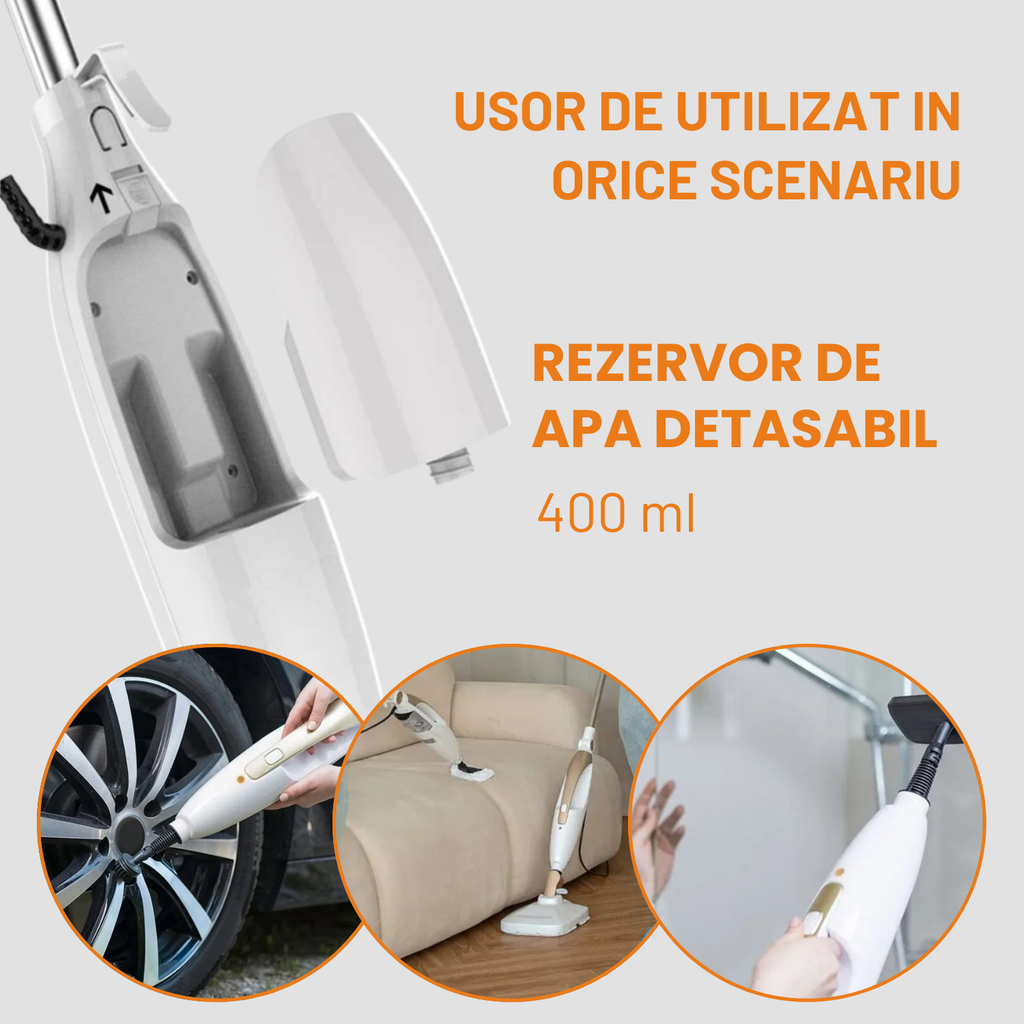 Mopul cu aburi Dreamramp® cu rezervor detașabil de 400 ml