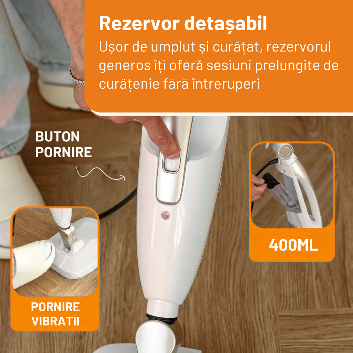 Mopul cu aburi Dreamramp® pentru tapițerii și saltele