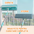Mop plat Dreamramp® cu lavetă din microfibră reutilizabilă