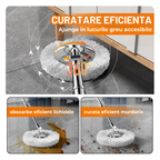 Mop rotativ cu găleată integral din inox argintiu Dreamramp® – centrifugă integrată
