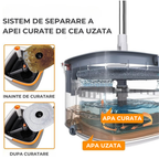 Mop rotativ cu găleată Dreamramp® Rotund Alb-Portocaliu, vedere de ansamblu