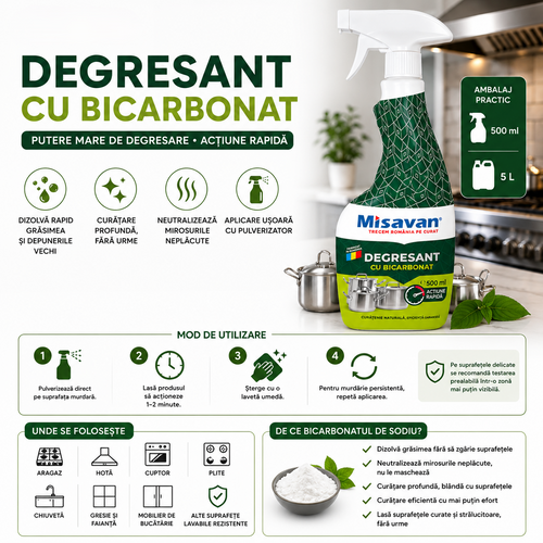 Degresant cu bicarbonat de sodiu 500 ml, imagine de prezentare a produsului