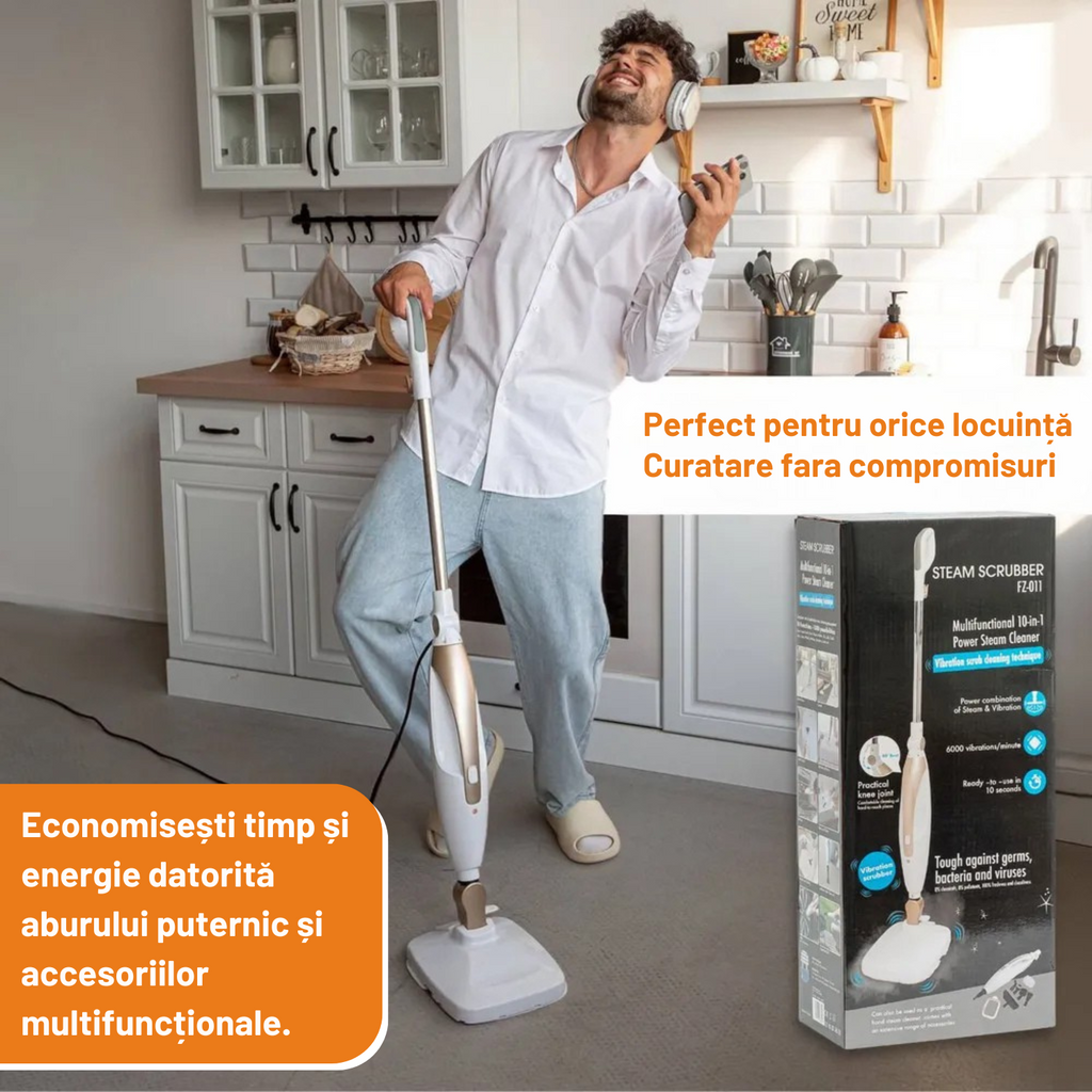 Mop cu aburi Dreamramp® care funcționează numai cu apă