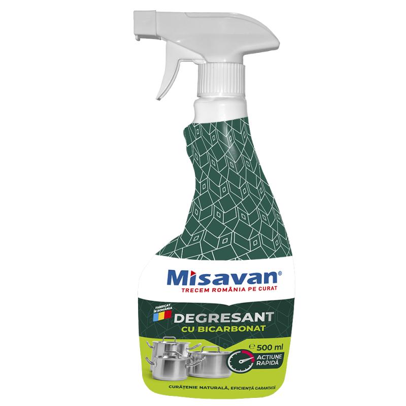 Degresant cu bicarbonat de sodiu pentru bucătărie, flacon de 500 ml cu pulverizator
