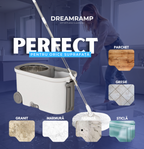 Găleată cu mop Dreamramp cu roți și centrifugă din inox – imagine 7