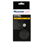 Mănuși de protecție din nitril, negre, mărimea XL, set de 10 bucăți
