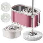 Mop cu găleată ovală din inox roz Dreamramp