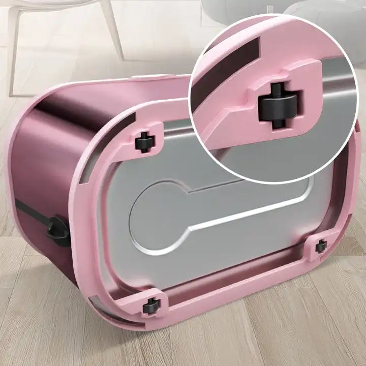 Mop cu găleată ovală din inox roz Dreamramp – imagine 8