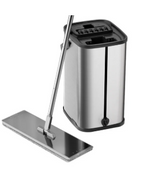 Mop plat Dreamramp® cu găleată dreptunghiulară din inox