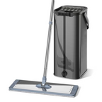 Mop plat compact cu găleată dreptunghiulară din inox Dreamramp pentru apartament