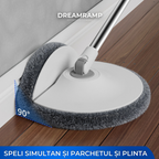 Mop rotativ Dreamramp cu cap la 90 de grade spălând plinta – imagine 4