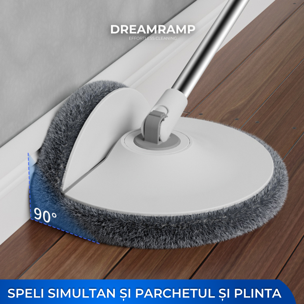 Mop rotativ Dreamramp cu cap la 90 de grade spălând plinta – imagine 4