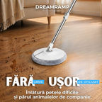 Mop rotativ Dreamramp cu cap la 90 de grade spălând plinta – imagine 5