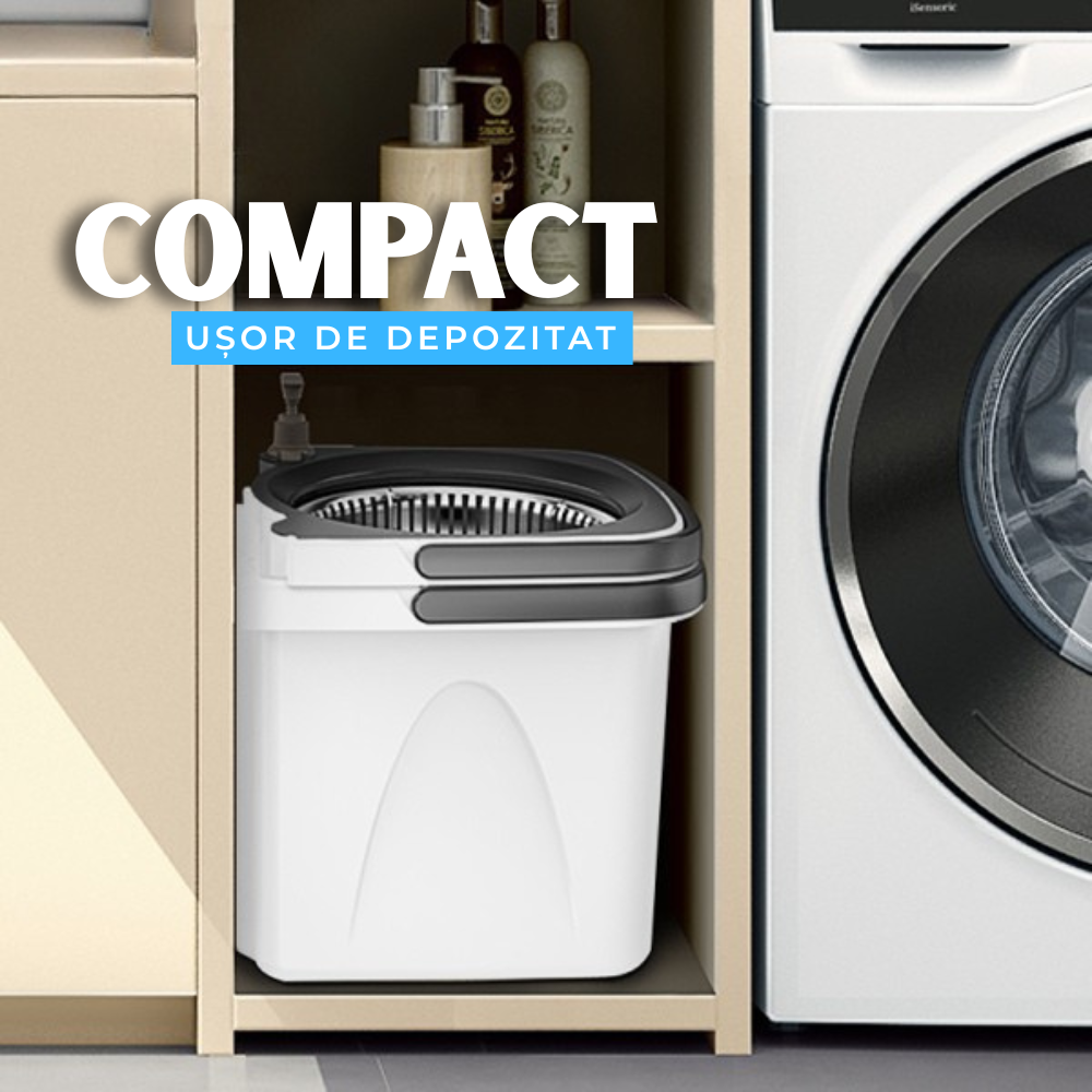 Mop rotativ Dreamramp DUO cu găleată în două cuve și dozator – imagine 5