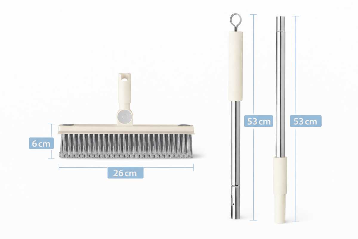 Perie manuală Dreamramp cu mâner extensibil pentru podele și rosturi