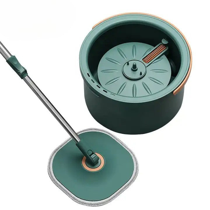 Tija de prelungire montată pe mopul rotativ Dreamramp® cu găleată verde